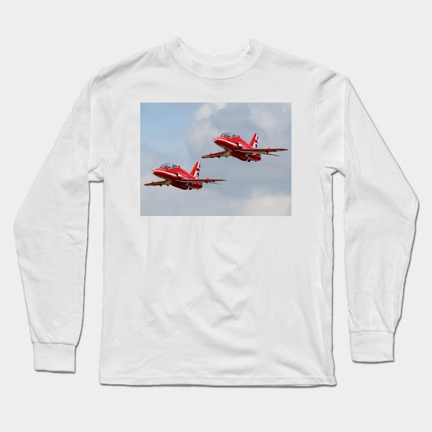 RAF Red Arrows Hawk Long Sleeve T-Shirt by captureasecond